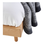 Aasiya Oak Wood Bed - Solid oak construction with a beautifully crafted design for a luxurious feel