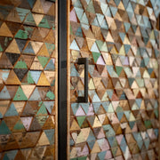 Nismaaya Iron Sky Mango Wood and Black Metal Frame Sideboard