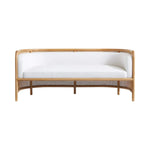 Handcrafted Ash Wood & Rattan 3 Seater Sofa