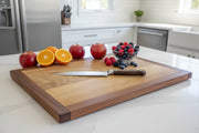 Nismaaya Viyana White Oak Wood and Walnut Wood Boarder Cutting and Chopping Board