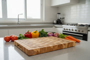 Nismaaya Viya  Teak Wood Checker Design Cutting and Chopping Board