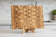 Nismaaya Viya  Teak Wood Checker Design Cutting and Chopping Board