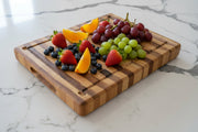 Nismaaya Walnut & White oak Stripe Design Cutting and Chopping Board