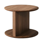 Melanie walnut wood nightstand with minimalist design and ample storage