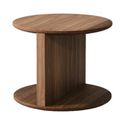 Melanie walnut wood nightstand with minimalist design and ample storage