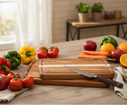 Set of 2 Nismaaya Acacia Wood Cutting Boards with Juice Groove