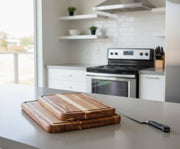 Set of 2 Nismaaya Acacia Wood Cutting Boards with Juice Groove