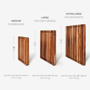 Nismaaya Teak Wood Carving Board and Wood Cutting Board