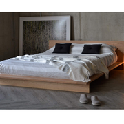 Bexter Oak Wood Bed front view