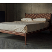 Beynon Walnut Wood Bed design
