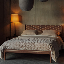 Beynon Walnut Wood Bed 1