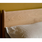 Bricen Oak Wood Bed wooden finish