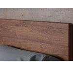 Brick Walnut Wood Bed for modern homes