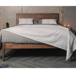 Brick Walnut Wood Bed frame