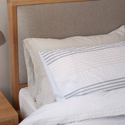 Brie Oak Wood Bed elegant design