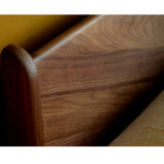 Brina Walnut Wood Bed elegant design