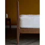 Brina Walnut Wood Bed modern style