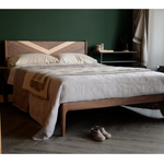 Brock Walnut Wood Bed design
