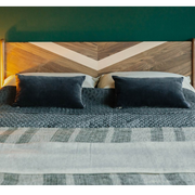 Brock Walnut Wood Bed in solid wood