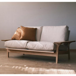 Darrin 3 Seater Sofa – Solid Oak Wood Frame with Fabric Upholstery, Stylish & Comfortable Couch for Living Room