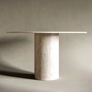 Elan Ovel Travertine Stone Dining Table 2
