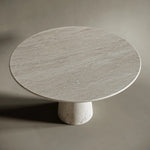 Elana Ovel Travertine Stone Dining Table 3