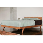 Eleri Walnut Wood Bed side view