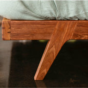 Eleri Walnut Wood Bed elegant design