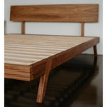 Eleri Walnut Wood Bed close-up