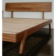 Eleri Walnut Wood Bed close-up