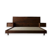 Elese Walnut Wood Bed frame