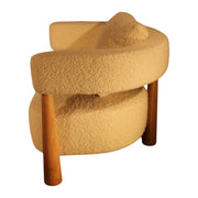 Eleven Oak Wood & Boucle 3+1+1 Sofa 9