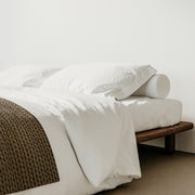 Elias Walnut Wood Bed side view