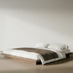 Eliava Walnut Wood Bed for home décor