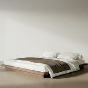 Eliava Walnut Wood Bed for home décor