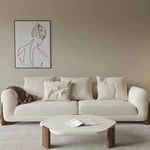 Garin 3 Seater Boucle & Walnut Wood Sofa 1