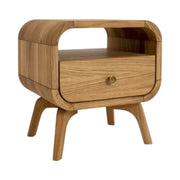 Manrico Oak Wood Bedside solid oak nightstand