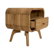 Manrico Oak Wood Bedside minimal bedside table