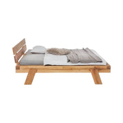 Marka Oak Wood Bed side view