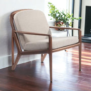 Marnina Walnut Wood Lounge Chair 1