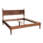 Acelynn Walnut Wood Bed frame