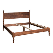 Acelynn Walnut Wood Bed design