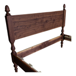 Acelynn Walnut Wood Bed front view