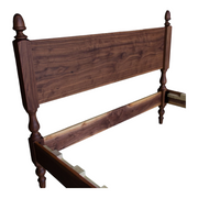Acelynn Walnut Wood Bed front view