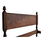 Acelynn Walnut Wood Bed close-up