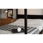 Aico Oak Wood Poster Bed crafted from solid oak