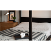 Aico Oak Wood Poster Bed crafted from solid oak