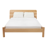 Aika White Oak Wood Bed frame