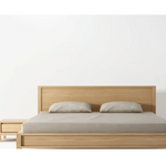 Ailis White Oak Wood Bed design